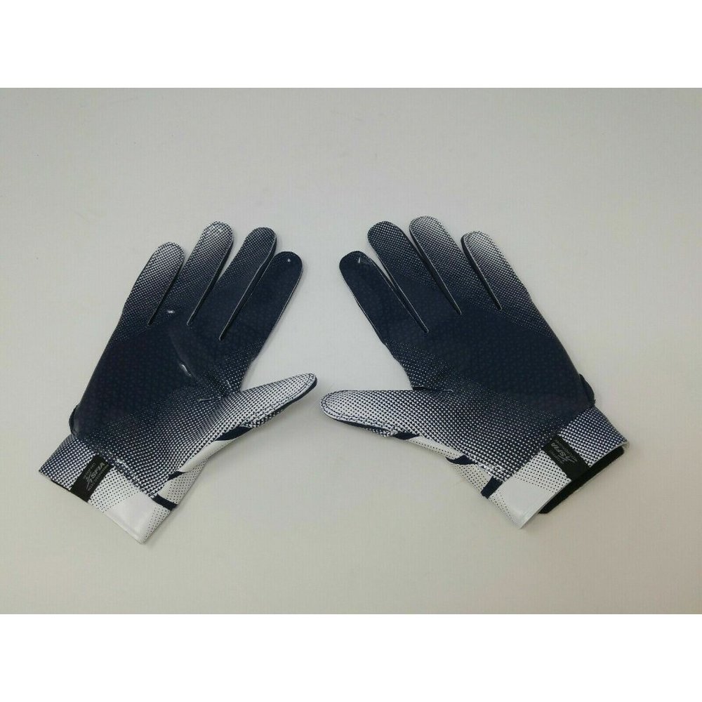 New Under Armour Men's Navy/Navy/White Spotlight WR Football Gloves - Size Large - Picture 3 of 4